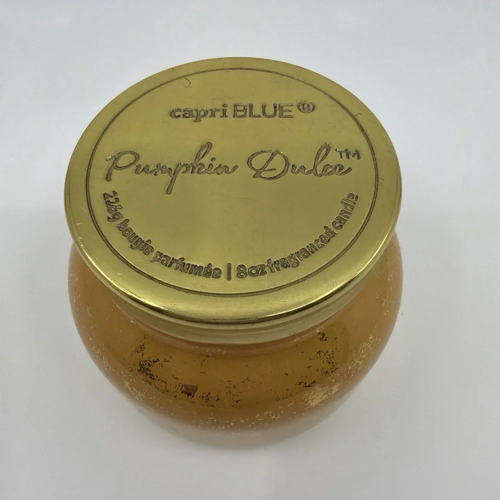 Anthropologie Capri Blue PUMPKIN DULCE Glitz Candle Ombre 8 Oz NEW FREE SHIP